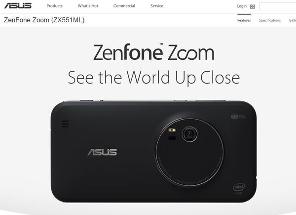 主打拍照 华硕ZenFone Zoom现身美国官网 