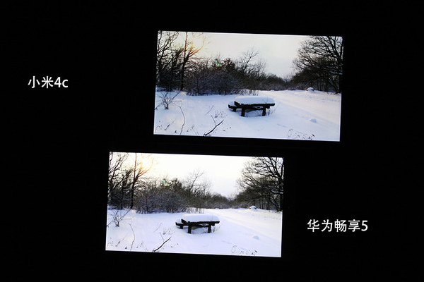 小米4C和华为畅享5屏幕画质对比