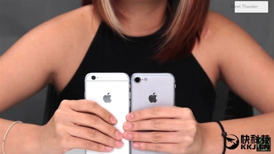 美女上手iPhone 7视频：同框对比iPhone 6s