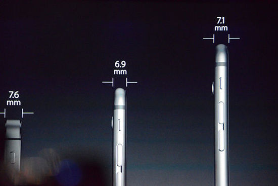 苹果 6容纳超薄设计 机身最薄6.9毫米